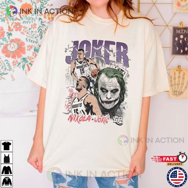 Nikola Jokic The Joker Shirt, Nikola Jokic Mvp Vintage 90s Graphic Tee