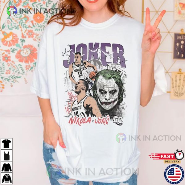 Nikola Jokic The Joker Shirt, Nikola Jokic Mvp Vintage 90s Graphic Tee