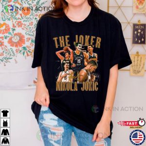 Nikola Jokic The Joker Shirt nuggets basketball 3 Ink In Action