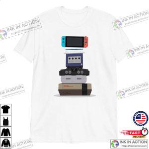 Nintendo Evolution Shirt Gift For Gaming Fan classic arcade games 2 Ink In Action