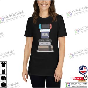 Nintendo Evolution Shirt Gift For Gaming Fan classic arcade games 3 Ink In Action