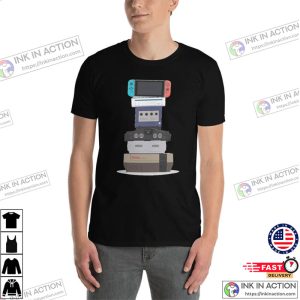 Nintendo Evolution Shirt Gift For Gaming Fan classic arcade games 4 Ink In Action