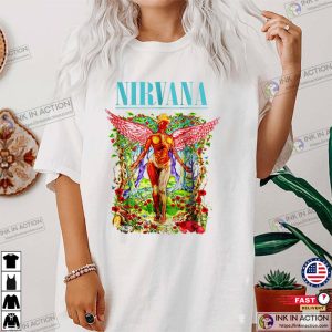 Nirvana Tour In Utero Angel Forest T Shirt 2 Ink In Action