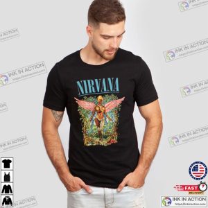 Nirvana Tour In Utero Angel Forest T Shirt 3 Ink In Action