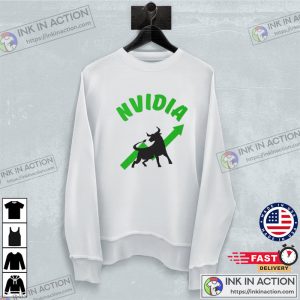 Nvidia Stock To The Moon nvidia stock today bullish in stock market Funny Shirt 3 Ink In Action