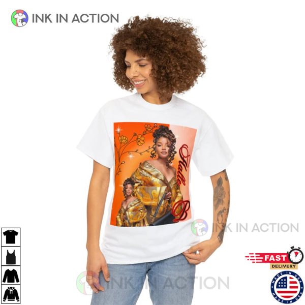 Orange Halle Bailey Graphic Tee, Black Girl Magic Shirt