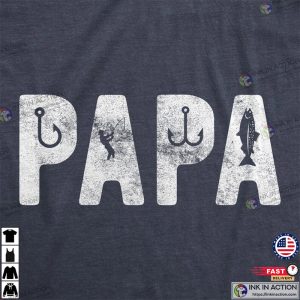 Papa Fishing Graphic Tee, Fishing Apparel