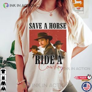Pedro Pascal Western Save a Horse Shirt 2 Ink In Action