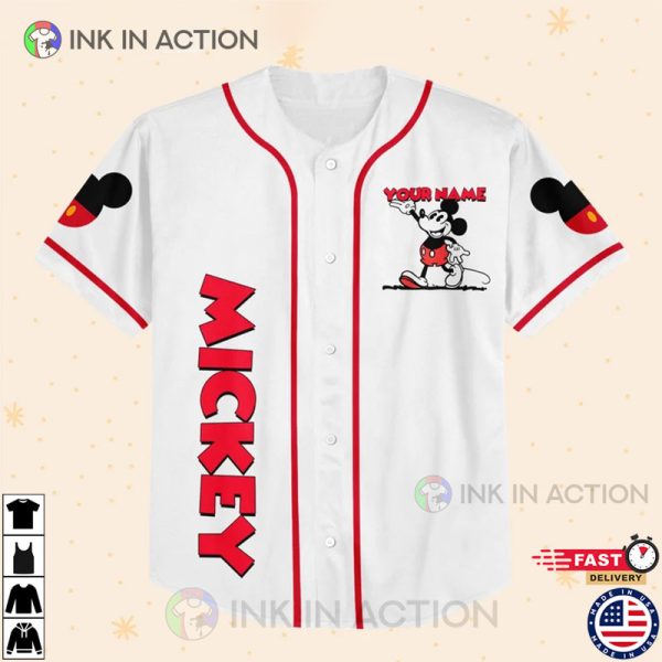 Personalize Jersey Mickey Baseball Jersey