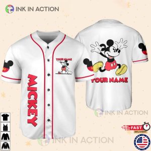 Personalize Jersey Mickey Baseball Jersey 3 Ink In Action