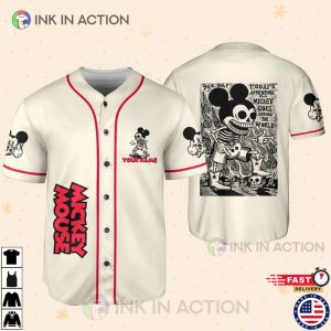 Personalize Mickey Bad Baseball Jersey 3 Ink In Action