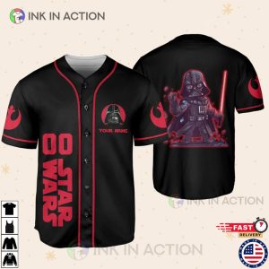 Personalize Star War Darth Vader Baseball Jersey 3 Ink In Action
