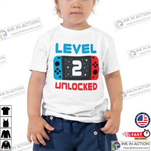 Personalized Birthday Shirt for Gamers Level Unlocked Birthday Gift 3 Ink In Action