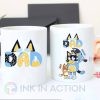 Personalized Bluey Dad Life Coffee Mug, Funny Father’s Day