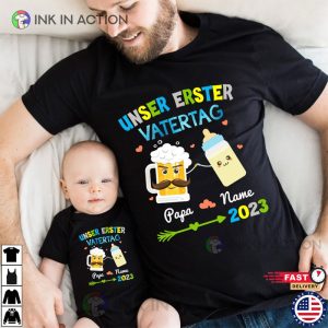 Personalized Our First Father’s Day Shirt, Custom Father’s Day Gifts