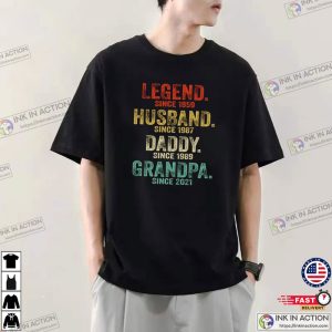 Personnalized Legend Husband Daddy Papa T shirt Gift For Fathers Day 1