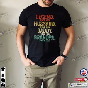 Personnalized Legend Husband Daddy Papa T shirt Gift For Fathers Day 2