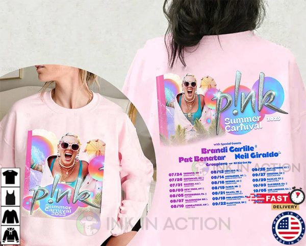 P!nk Summer Carnival Tour 2023 2 sides T-shirt