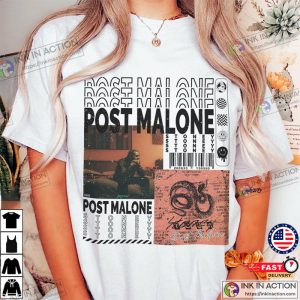 Post Malone Album Stoney Graphic Tee Rap 90s Hiphop Shirt post malone merch 1 Ink In Action