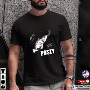 Posty Face Signature Unisex Shirt post malone 2023 2 Ink In Action