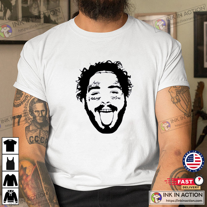 Posty Funny Rapper Face T-shirt - Print your thoughts. Tell your stories.