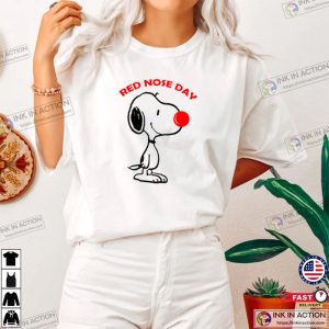 Red Nose Day Snoopy 2023 T shirt 2 Ink In Action