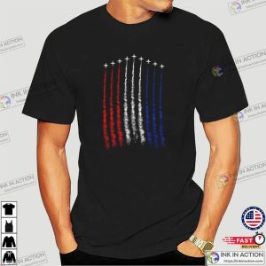 Red White Blue Air Force Flyover T shirt 2 Ink In Action