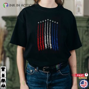 Red White Blue Air Force Flyover T-shirt