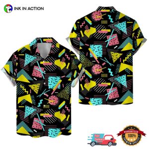 Retro 80s 90s pattern Hawaiian Shirts 4 Ink In Action