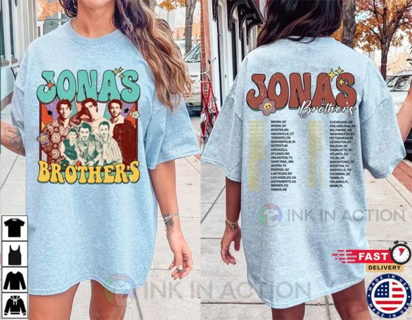 Retro Jonas Brothers Comfort Colors Shirt, Jonas Brothers Concert