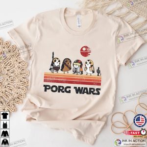 Retro Star Wars Porg Wars, Cute Porg Star Wars T-shirt