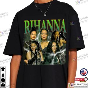 Rihanna 90s Vintage Graphic T shirt Rihanna Fan Gifts 2 Ink In Action