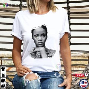 Rihanna Painted T Shirt rihanna graphic tee Ink In Action