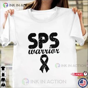 SPS Warrior Awareness Stiff Person Syndrome White Ribbon classic t shirt Ink In Action