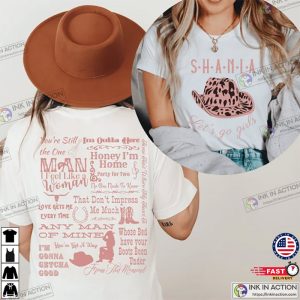 Shania Twain 2 Sided Tracklist Shirt shania twain concert 2023 Ink In Action