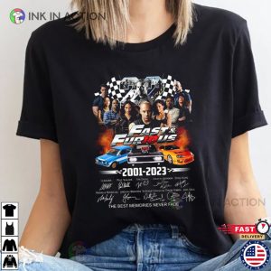 Signature All Characters Fast And Furious T Shirt best fast and furious 2 Ink In Action