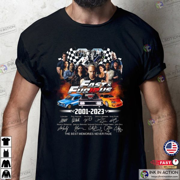 Signature All Characters Fast And Furious T-Shirt, Best Fast And Furious