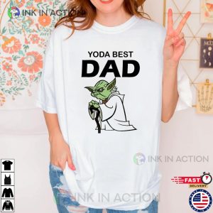 Star Wars Yoda Lightsaber best dad Fathers Day Trending Shirt 2 Ink In Action
