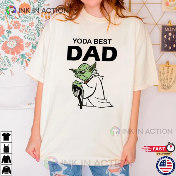 Star Wars Yoda Lightsaber Best Dad Father’s Day Trending Shirt