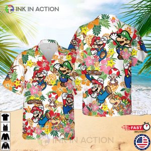 Super Mario And Friends Hawaiian Shirt 3