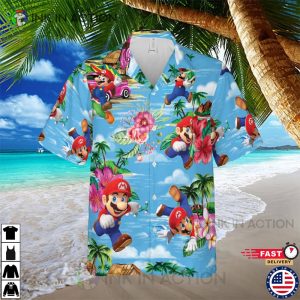 Super Mario Hawaiian Tee Aloha Shirt 2