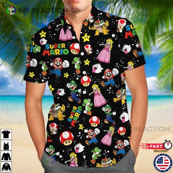 Super Mario Princess Peach Hawaiian Shirt