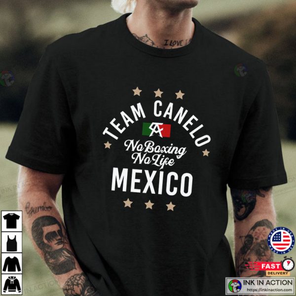 Team Canelo Alvarez No Boxing No Life Mexico T-Shirt