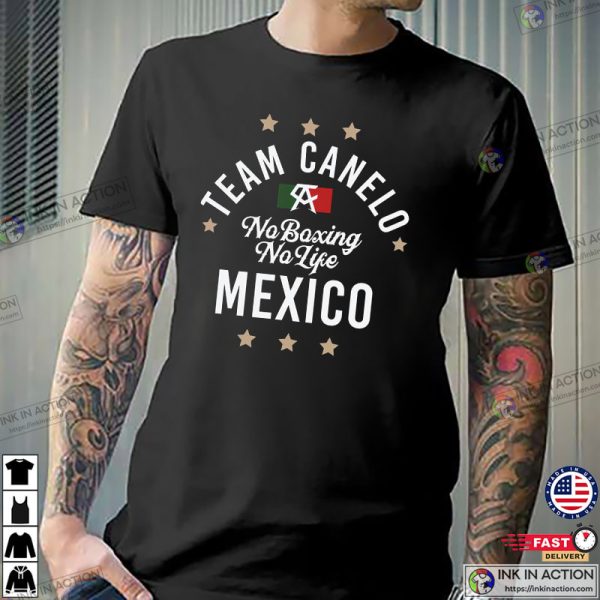 Team Canelo Alvarez No Boxing No Life Mexico T-Shirt