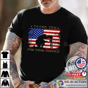 Thank You For Your Service Patriotic Memorial Day T Shirt 3 Ink In Action