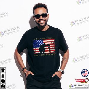 Thank You For Your Service Patriotic Memorial Day T Shirt Ink In Action