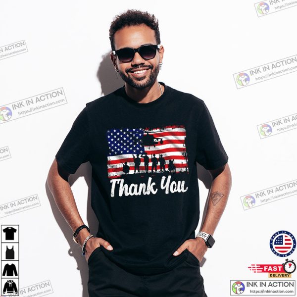 Thank You Veteran Army USA Memorial Day T-Shirt