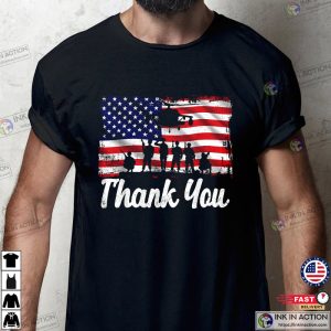 Thank You Veteran Army USA Memorial Day T Shirt 2 Ink In Action