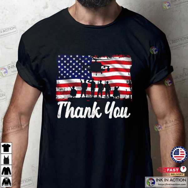 Thank You Veteran Army USA Memorial Day T-Shirt