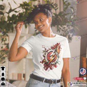 The Flash Logo Art Painting Shirt 2 Ink In Action